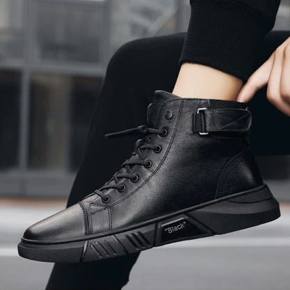 Black Boots™ |  Bottes noires en cuir chaud