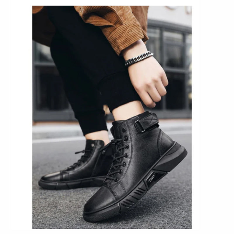 Black Boots™ |  Bottes noires en cuir chaud