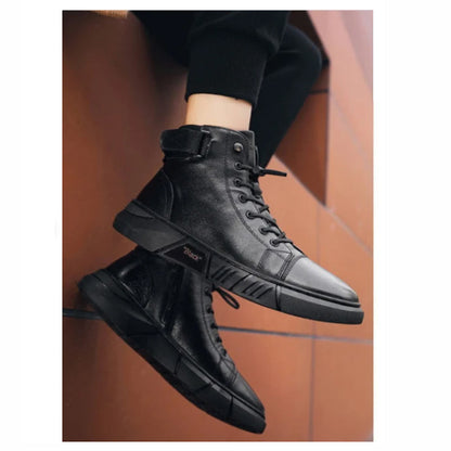 Black Boots™ |  Bottes noires en cuir chaud