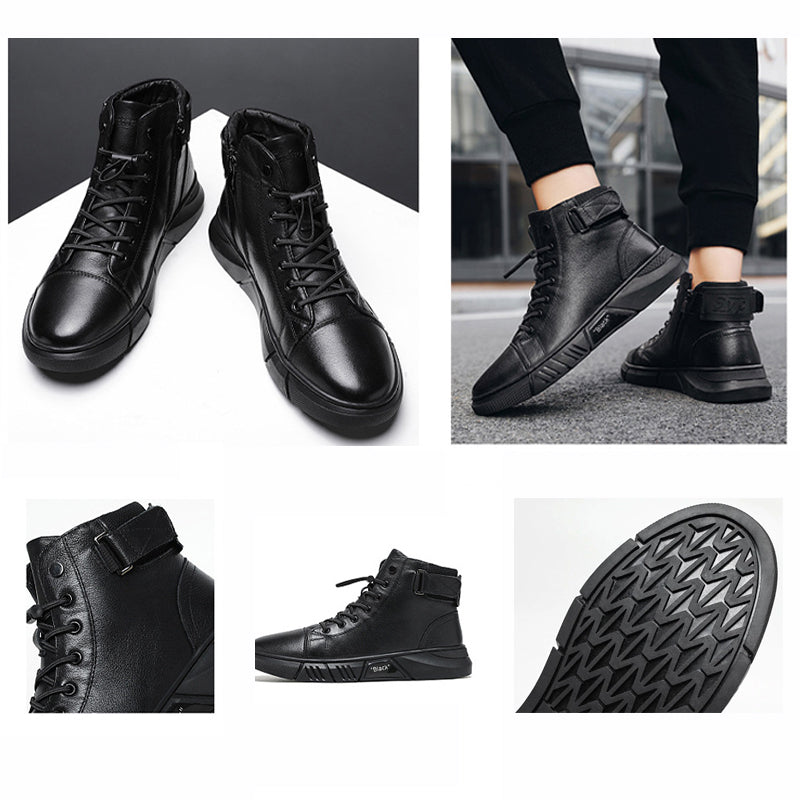 Black Boots™ |  Bottes noires en cuir chaud