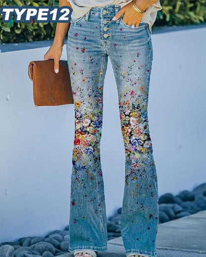 Jeans Ample à Fleurs | PARIS CHARME™