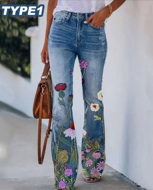 Jeans Ample à Fleurs | PARIS CHARME™