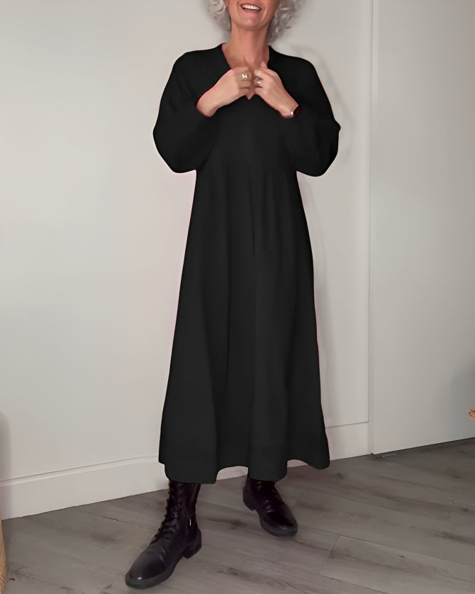 Amanda™ - Robe longue à col V