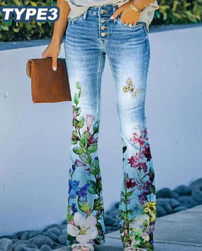 Jeans Ample à Fleurs | PARIS CHARME™