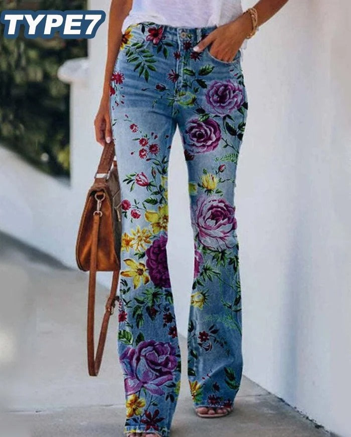 Jeans Ample à Fleurs | PARIS CHARME™