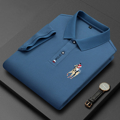 Polo homme cheval brodé - PARIS CHARME™