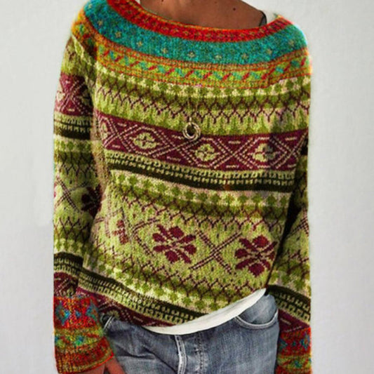 Anne™ - Pull en tricot vintage d'hiver